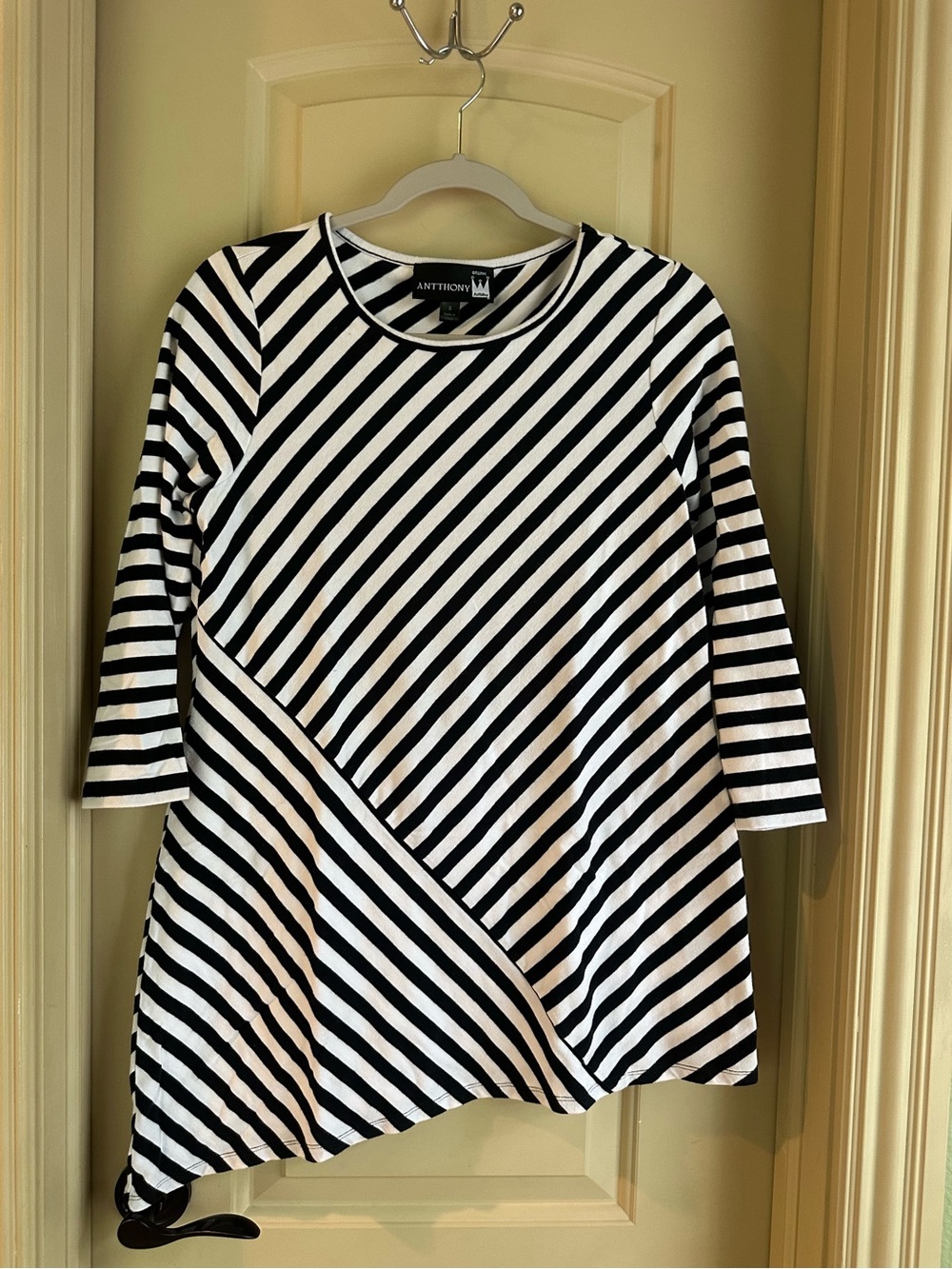 Women’s Antthony Top; Black/White; Size S